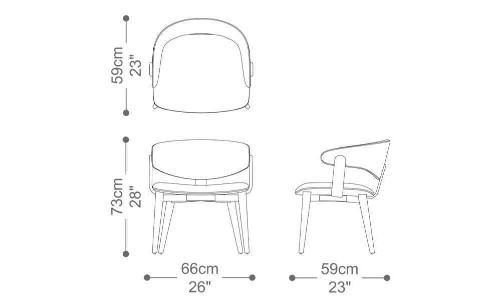 Image of the main dimensions of the product